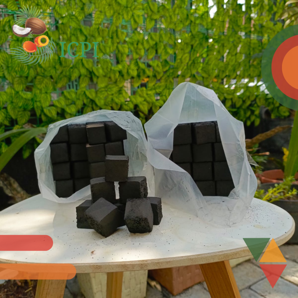 Indonesian charcoal briquettes for shisha and BBQ made from natural coconut shell