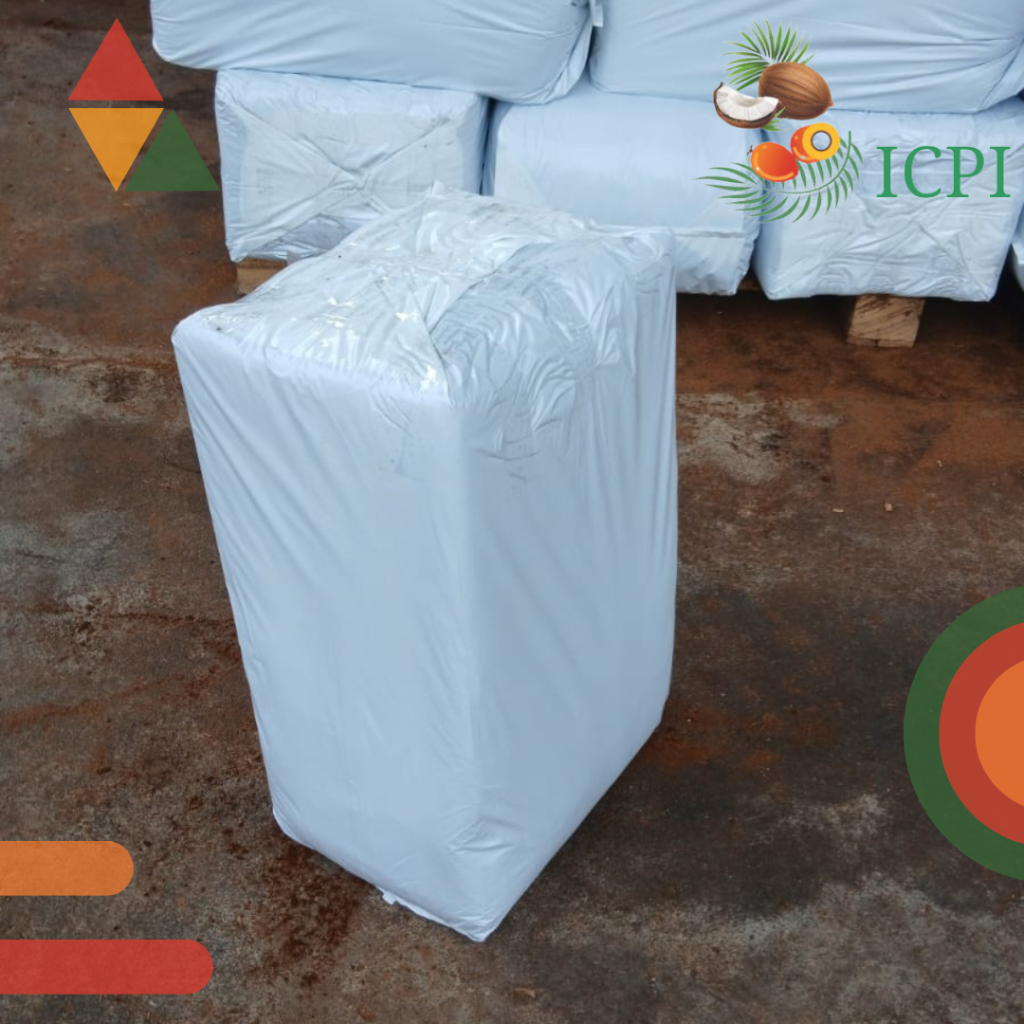 Single cocopeat polybag packed and ready for horticulture and export use